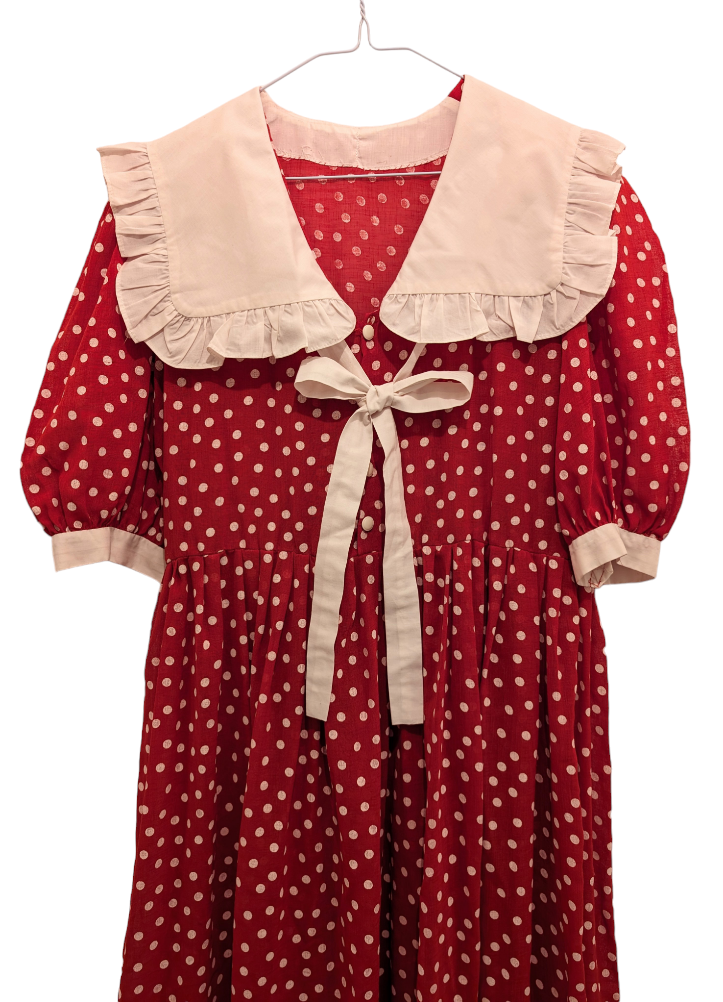 Red Polka Dot Vintage Dress 12