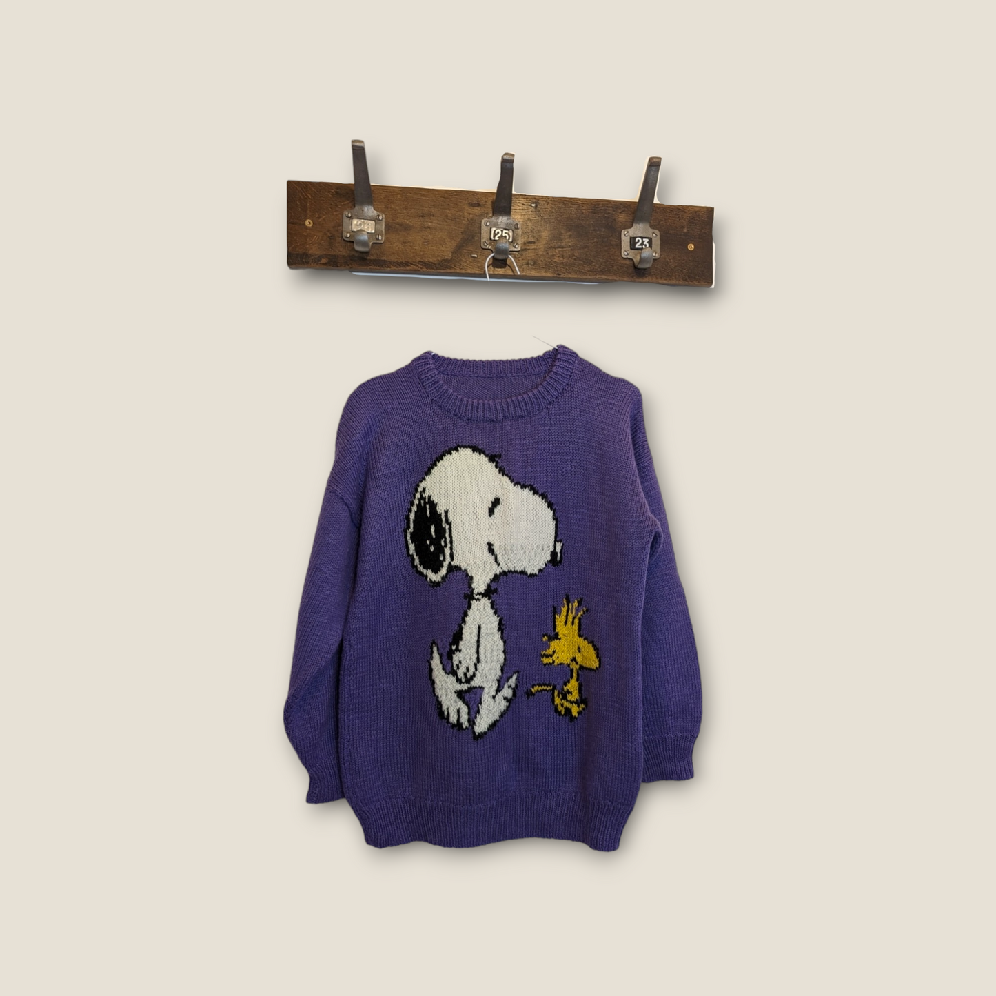 Vintage Handknitted Unisex Snoopy Jumper M Premium