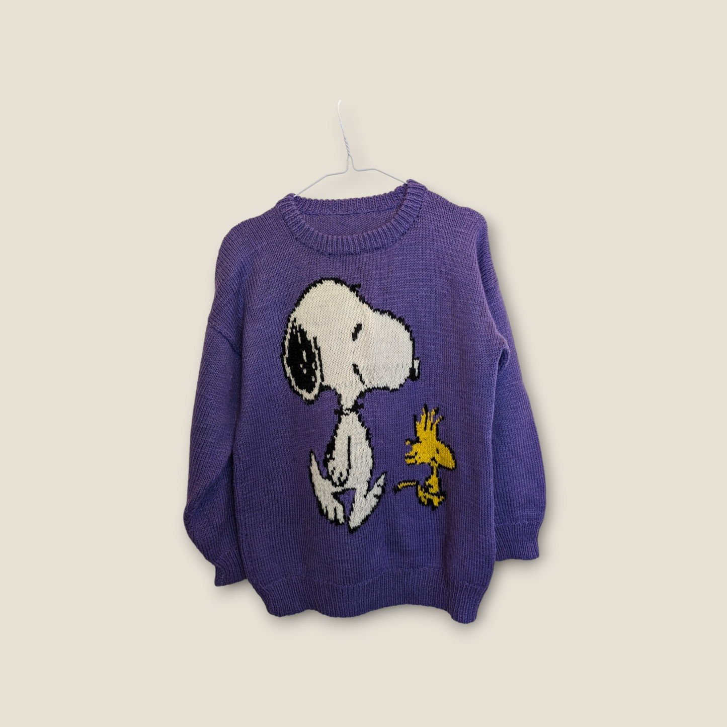 Vintage Handknitted Unisex Snoopy Jumper M Premium