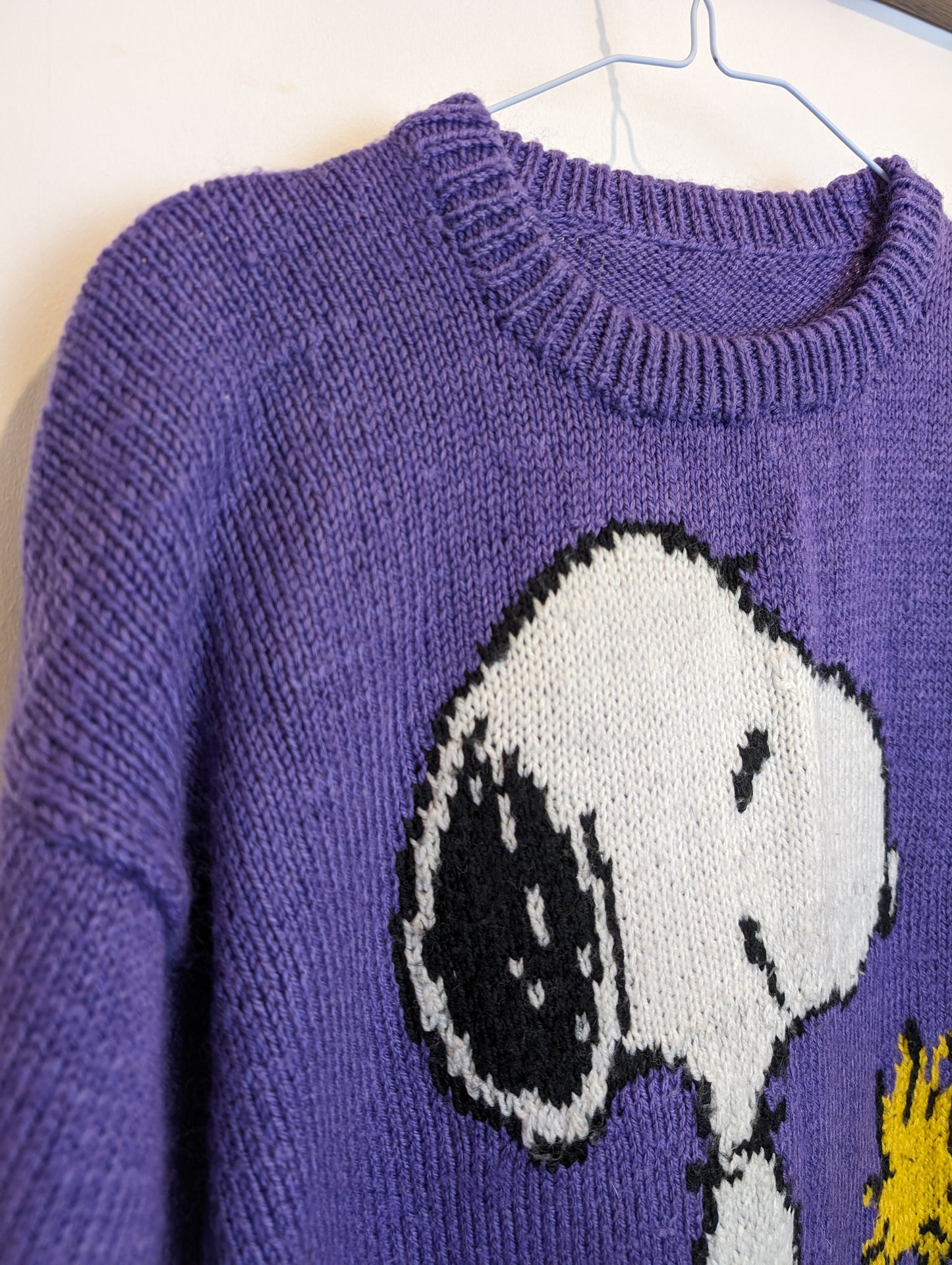 Vintage Handknitted Unisex Snoopy Jumper M Premium