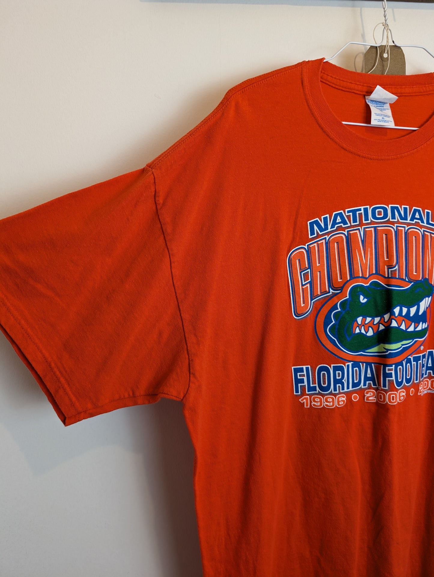 Bright orange vintage t-shirt unisex size XL Football Florida