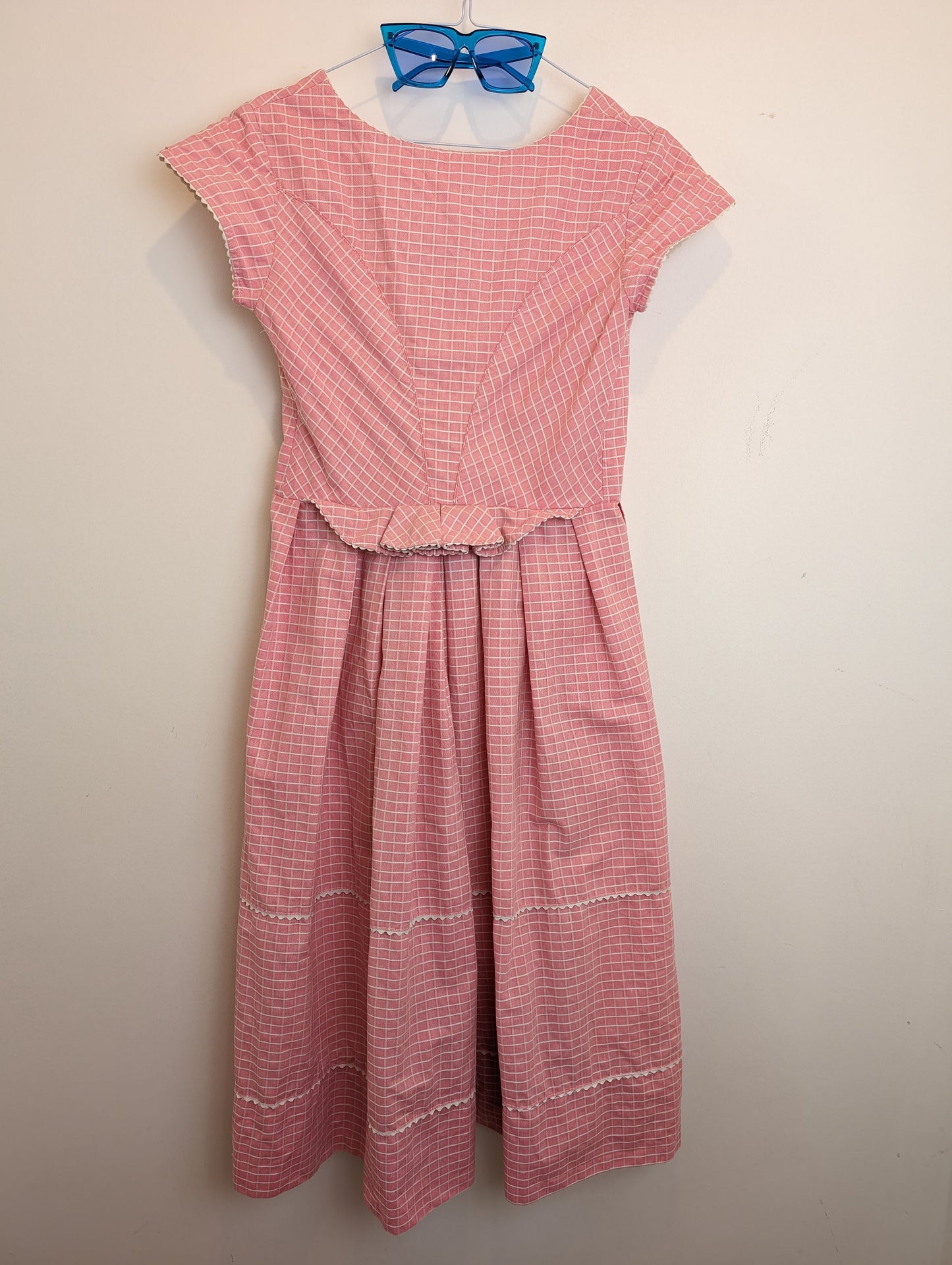 Handmade 1950s pink dress UK 8 / 10 premium