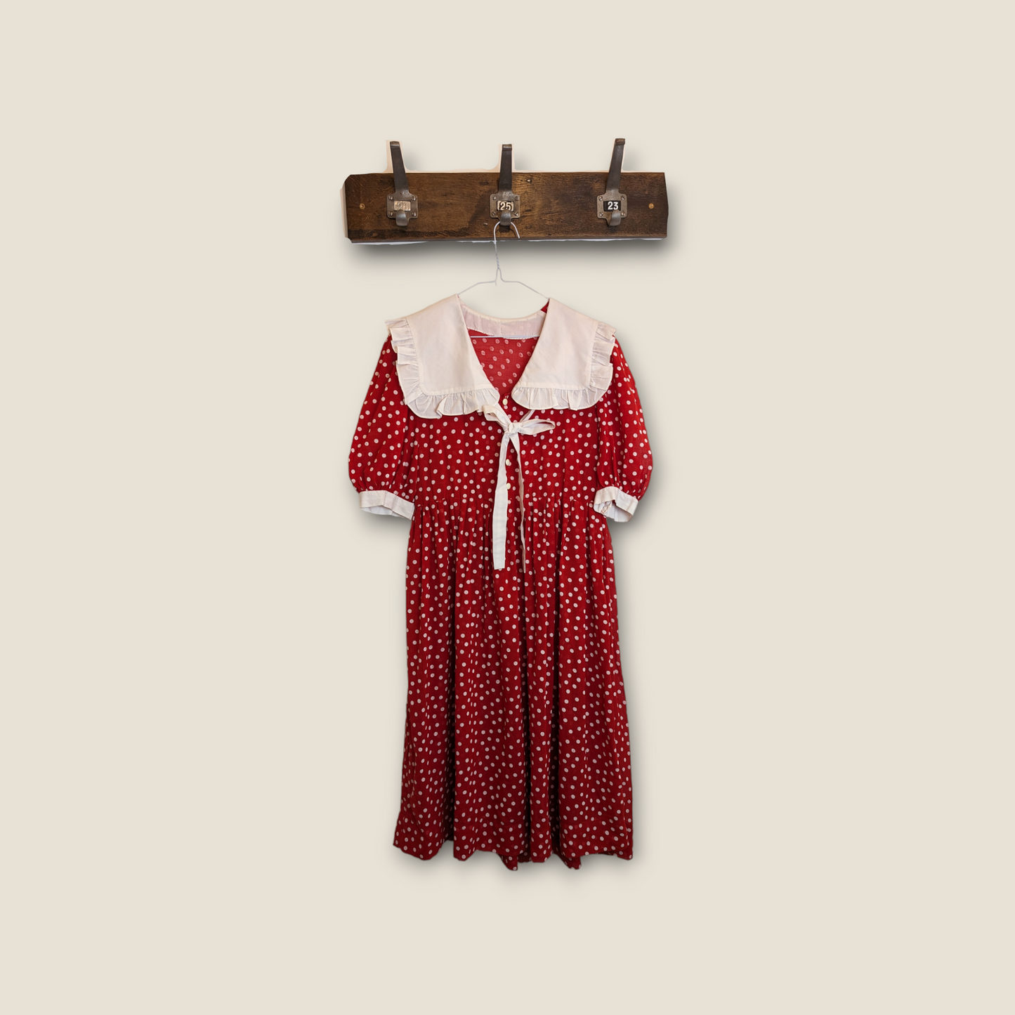 Red Polka Dot Vintage Dress 12