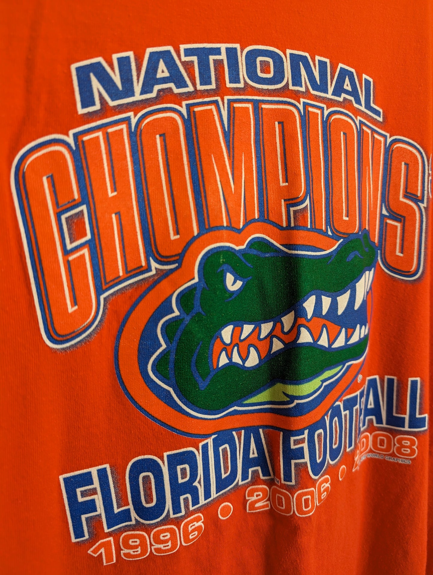 Bright orange vintage t-shirt unisex size XL Football Florida