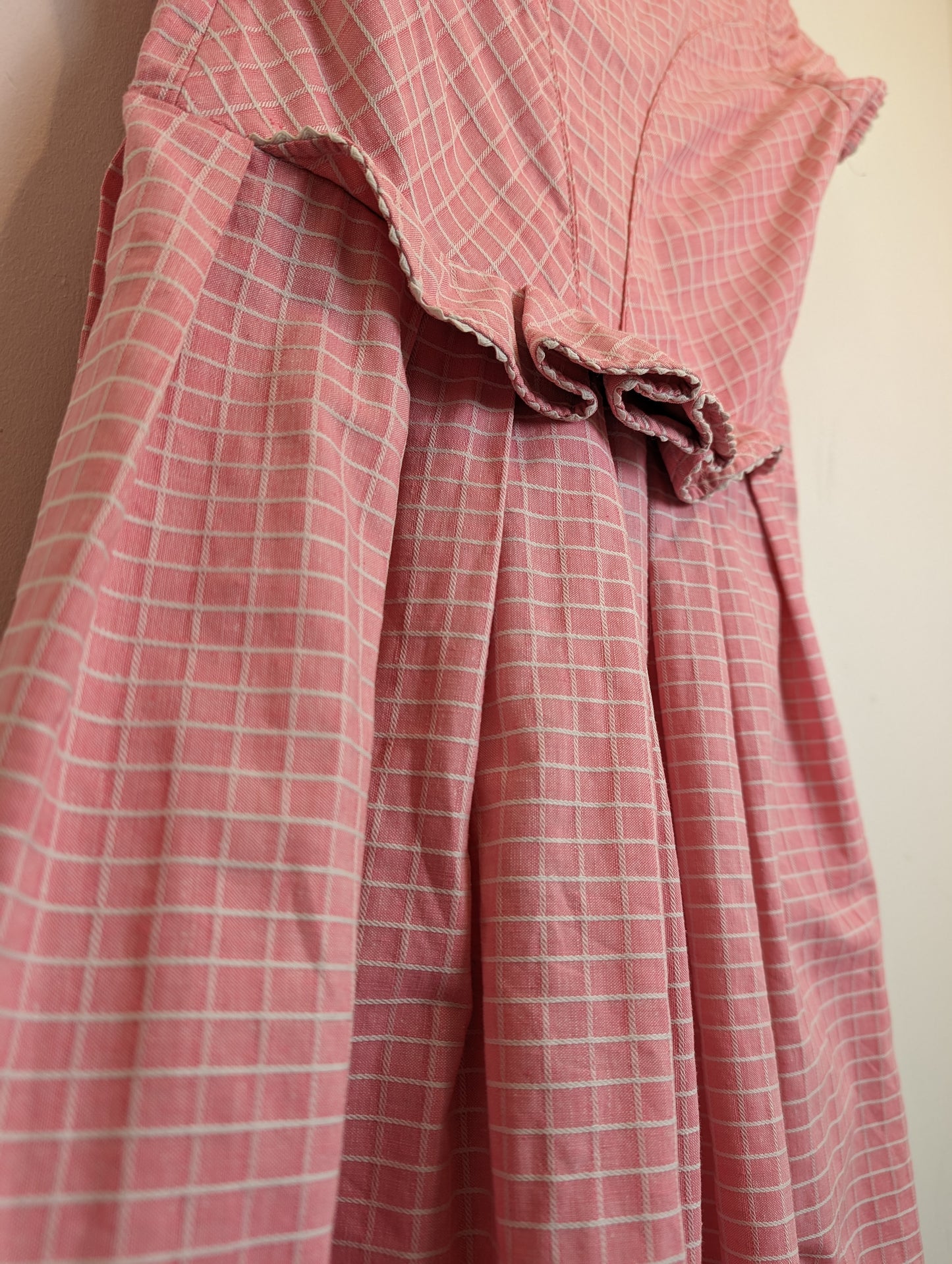 Handmade 1950s pink dress UK 8 / 10 premium