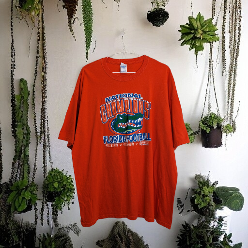 Bright orange vintage t-shirt unisex size XL Football Florida