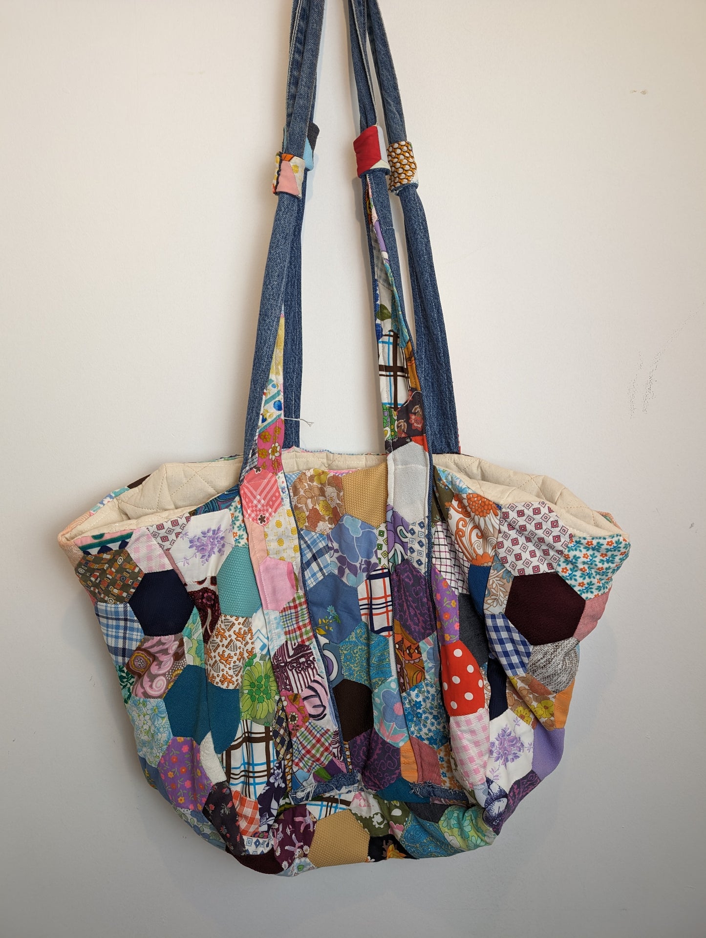 Handmade patchwork tote bag #1