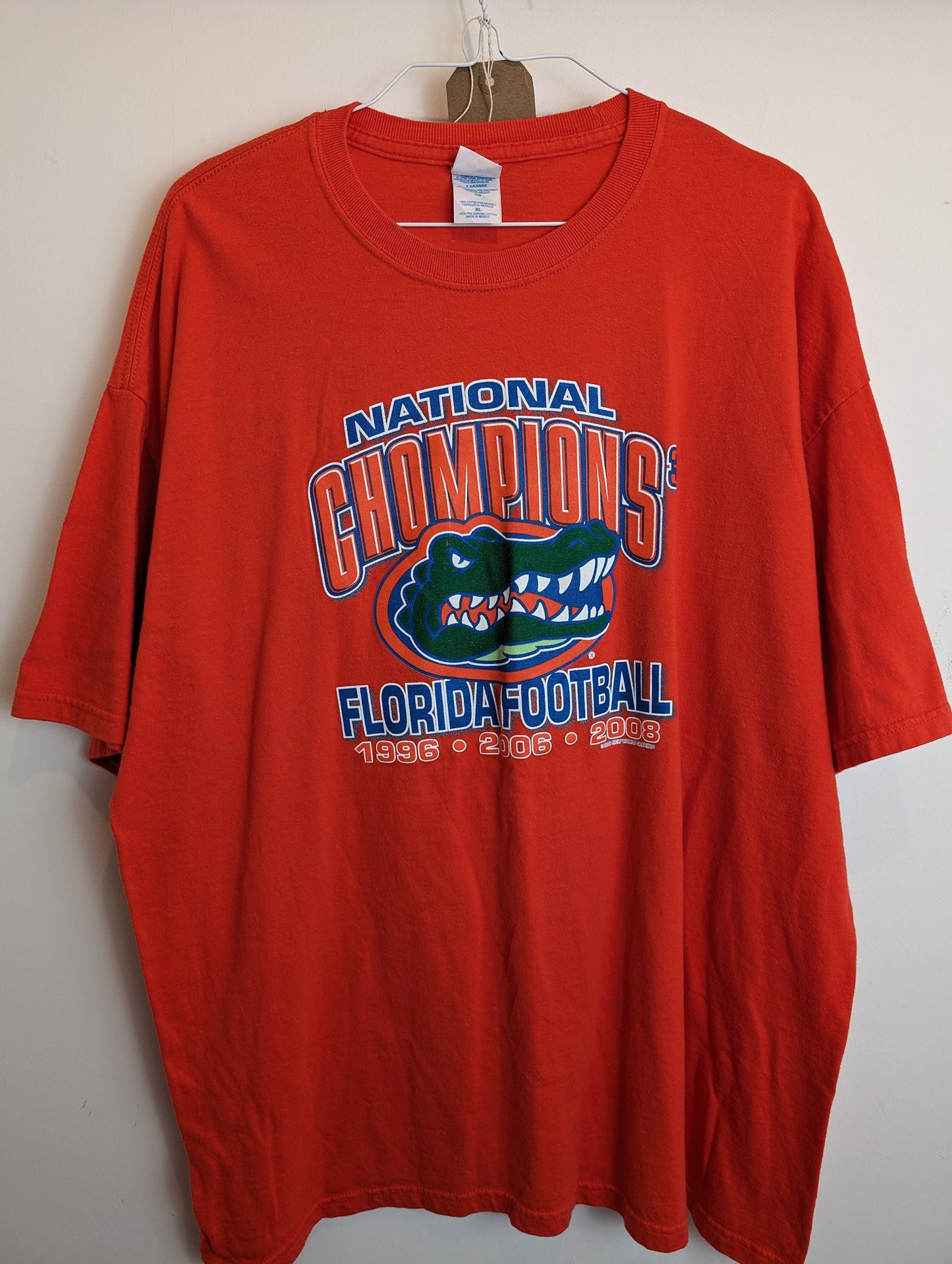 Bright orange vintage t-shirt unisex size XL Football Florida