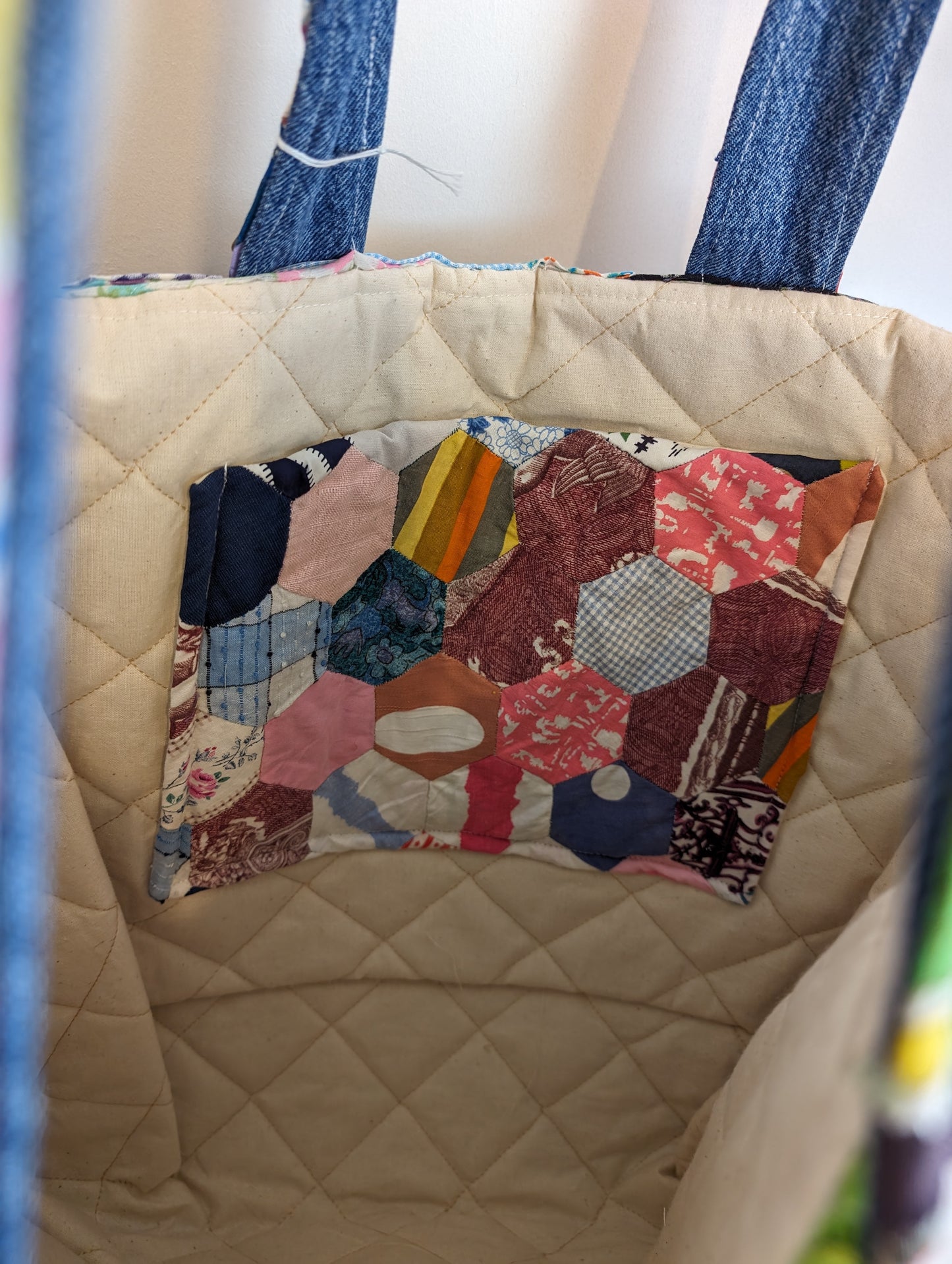 Handmade patchwork tote bag #1