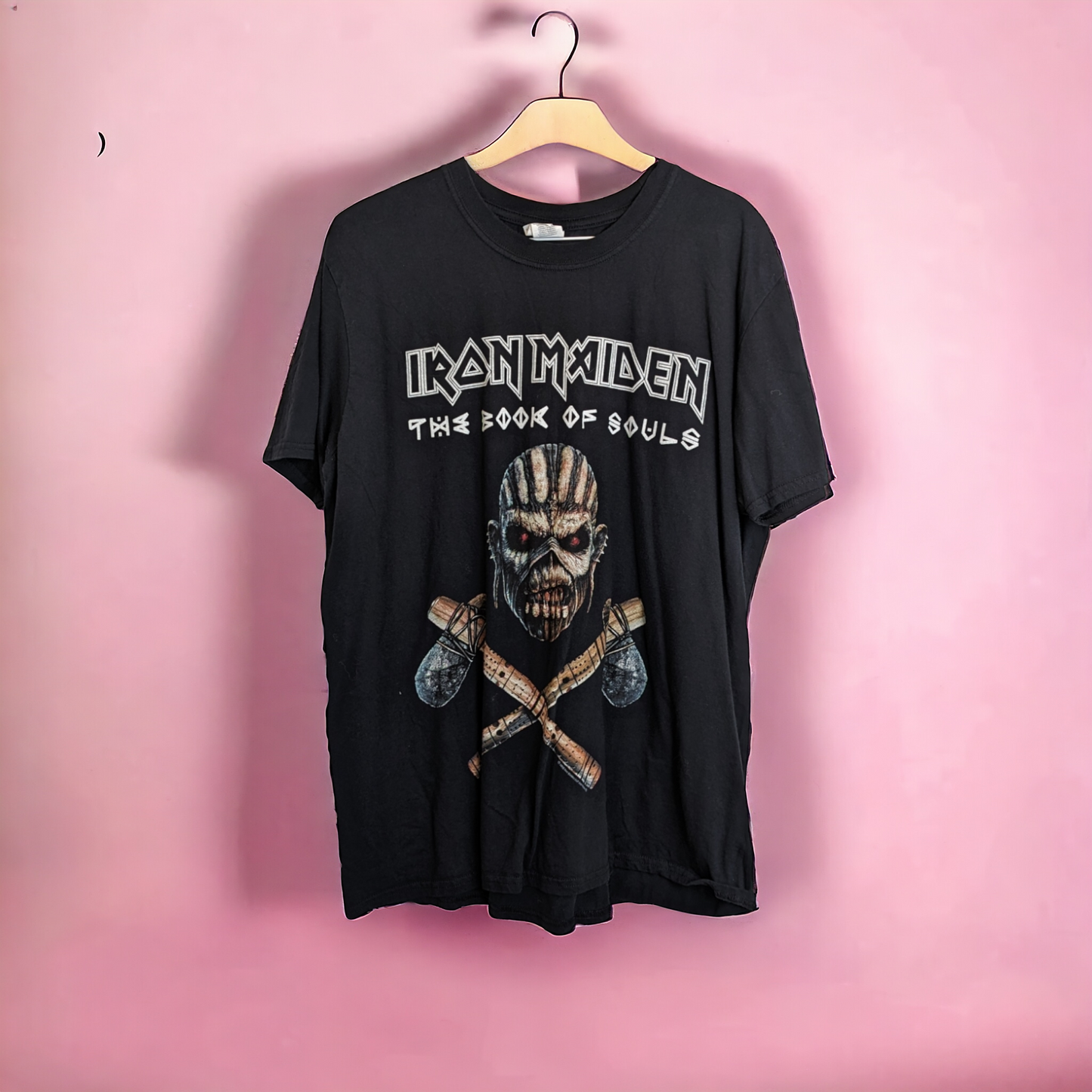 Iron Maiden vintage t-shirt band unisex black size large