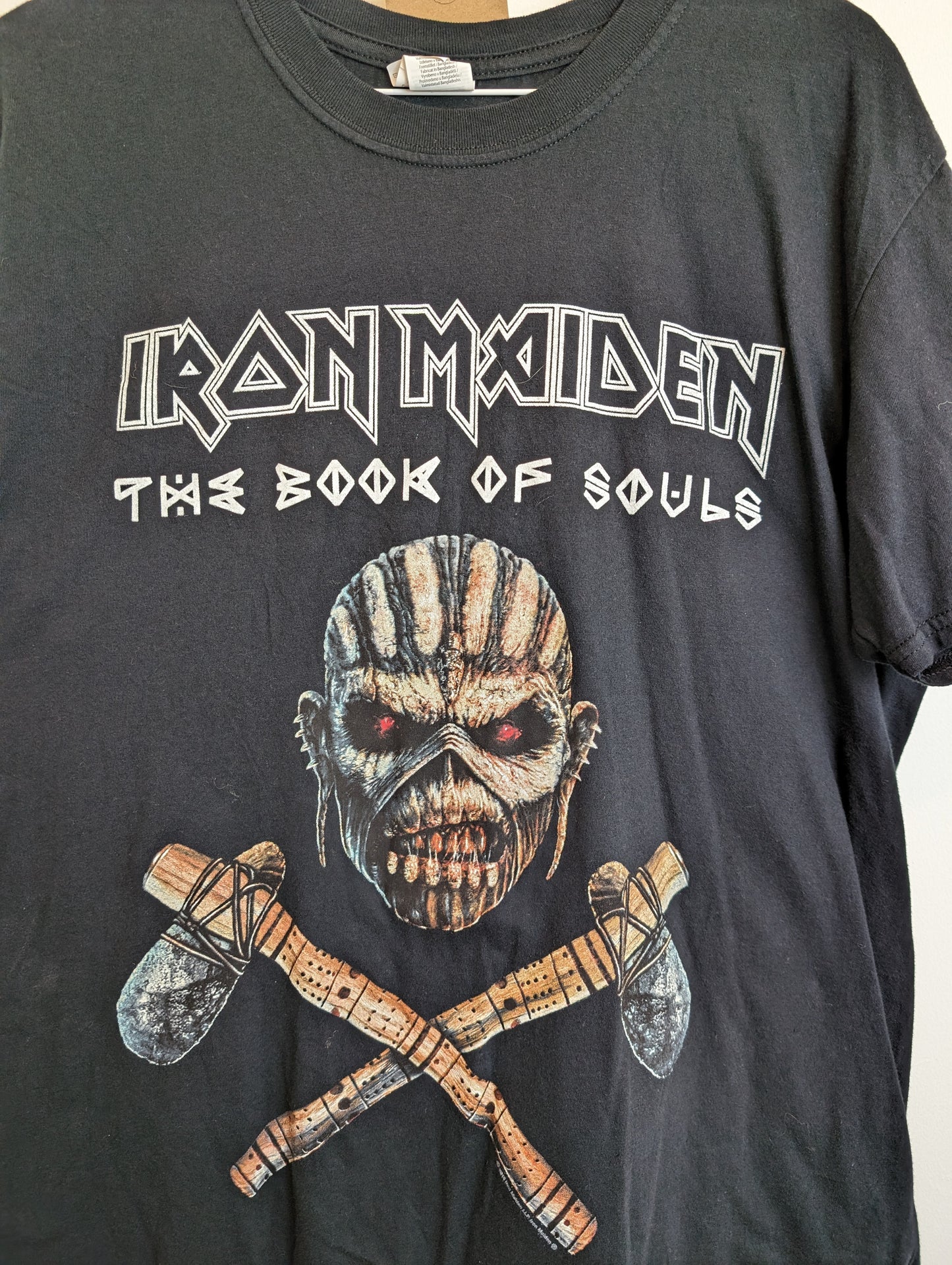 Iron Maiden vintage t-shirt band unisex black size large