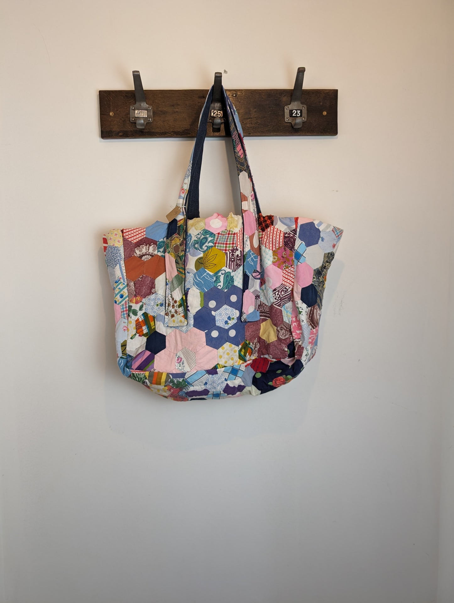 Patchwork premium handmade tote unique denim large